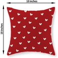 thumbnail image 2 of Housses de Coussin de la Saint-Valentin 18x18 Pouces, Ensemble de 2, Coussins Décoratifs Rouges avec Cœur d'Amour de la Saint-Valentin, Décor de la Saint-Valentin, Taie d'Oreiller Carrée Rouge, Taie Décorative d'Anniversaire pour l'Extérieur, Housse de Coussin pour Sofa Canapé, 2 of 6