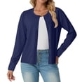 thumbnail image 4 of Cardigans pour Femmes Cardigan Régulier pour Femmes Maison Décontracté Mode Col Rond Standard Lavage à la Main à Froid à Suspendre Ou à Suspendre au Traîne Sec, 4 of 8