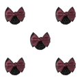 thumbnail image 2 of Decodeary Professional Hair Plate Mesh Pocket Practical Snood Net Elegant And Professional Two Bows-wine red 5Set, 2 of 6