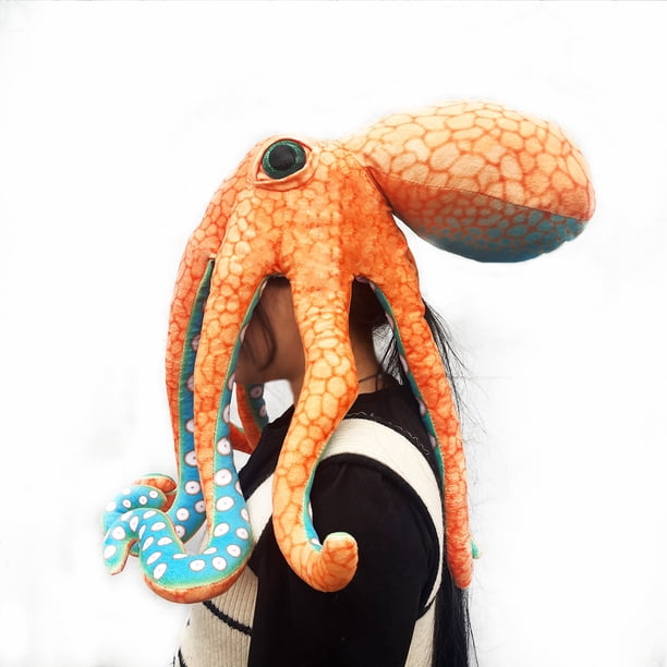 Kasyat 3 Pièces Chapeaux de Fête Drôles Chapeau de Calmar de Crabe et de Poisson Clown Bonnet d'Animal Marin Océanique Costume pour Halloween Chapeau de Fantaisie 3 Styles