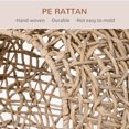 thumbnail image 4 of PawHut Rattan Cat House, Elevated Pet Bed for Indoor Cats, Natural Wood, 4 of 10