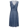 thumbnail image 4 of TSADFHJI Jupe-Culotte pour Femmes Soie Robe Portefeuille Fleurie pour Femmes Col en V Midi Robe Trapèze Évasée Manches Courtes à Revers Robe Midi Multicolore Col Rond Robes Mini m Gris Foncé, 4 of 8