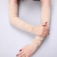 thumbnail image 2 of Kitchen Apron Sleeve Lace Arm Sleeve Uv Protection Sunscreen Gloves Uv Protection Fingerless,Orange Kitchen Apron Sleeve, 2 of 2