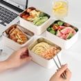 thumbnail image 3 of Food Storage 600ml Portable Lunch Container with Tiered Stainless Steel Design and Microwave Compatibility for Work and Picnics, 3 of 6