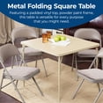 thumbnail image 2 of MECO Sudden Comfort 34 x 34 Inch Square Metal Folding Dining Card Table, Buff, 2 of 10