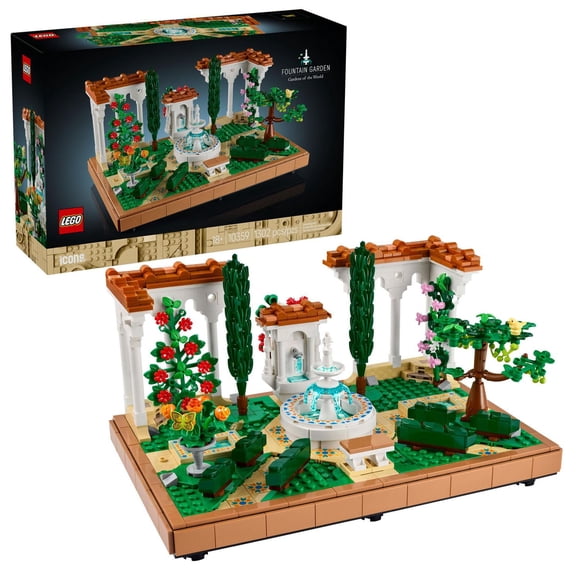 LEGO Icons Le jardin à la fontaine 10359 Ensemble de construction (1302 pièces)