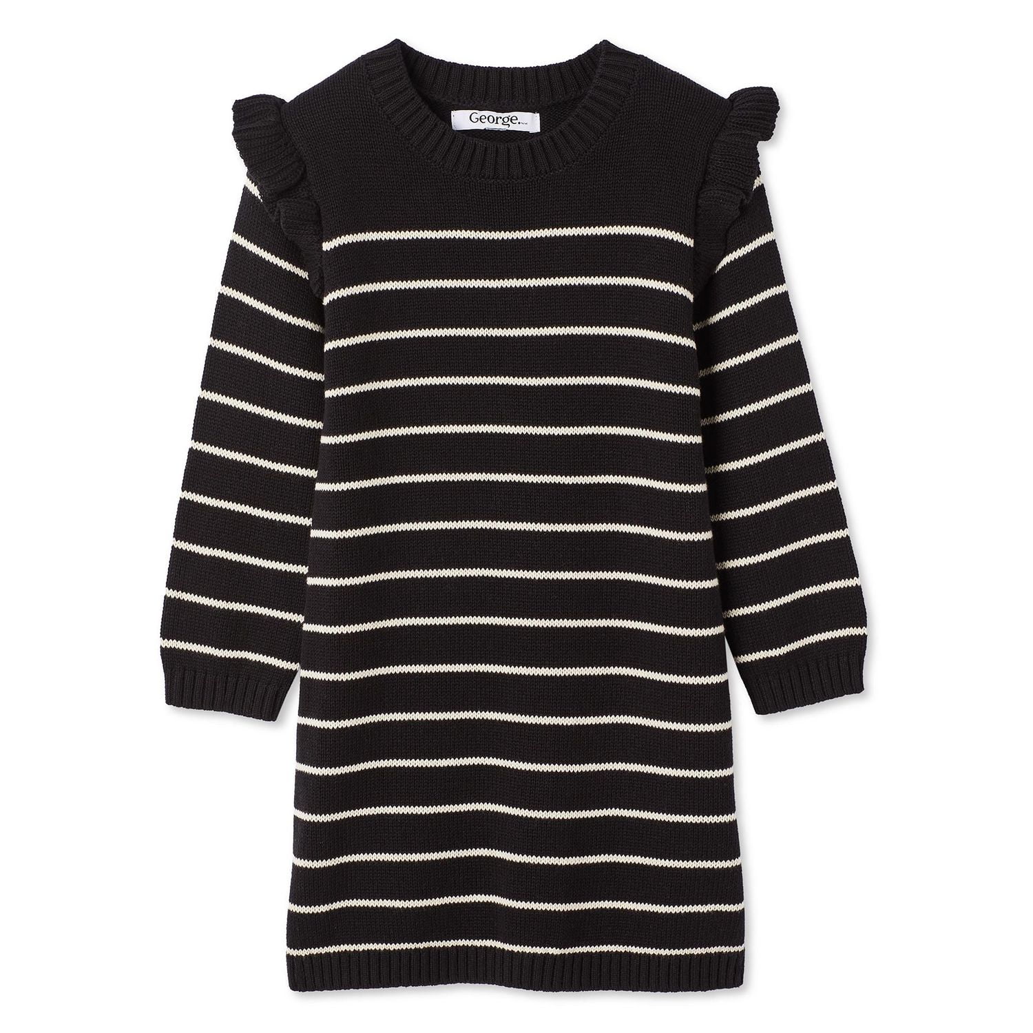 Robe chandail à rayures George pour petites filles