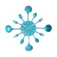 thumbnail image 2 of Transemion Kitchen Iron Wall Clock 3D Removable Spoon Clocks Cookware Hanging Ornament Quartz Living Room Hotel Home Decor Blue, 2 of 6