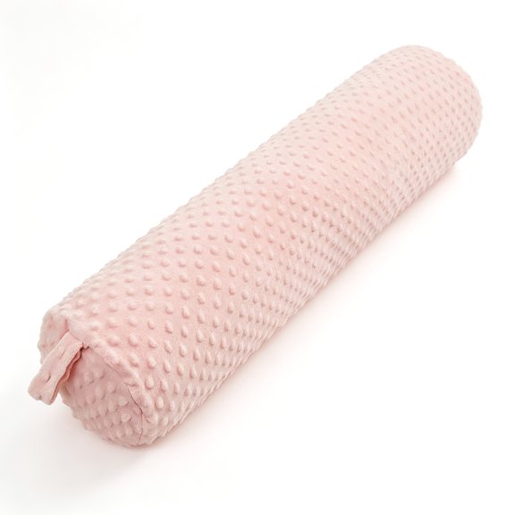 Ohufall Minky Dots Ergonomic Cylindrical Body Pillow 39.37in Leg Support Cushion For Home Adult Side Sleepers Bed Use