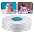 thumbnail image 1 of YAOMOBB Planche à Gâteau Résistante à la Graisse Ensemble de 5 Pcs Plateau Support de Base de Gâteau Rond Ondulé Épais 8 10 12 Pouces Anti-Graisse Non de Qualité Alimentaire, 1 of 7