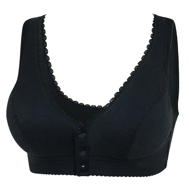 CHUANK Front Closure Bras for Women Underwire Padded Plus Size Full Coverage Bras Beige 4XL