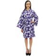 thumbnail image 2 of Bimba Leaf Printed Kimono Robe With Belt Bridesmaid Wedding Cover Up Wrap-16, 2 of 7
