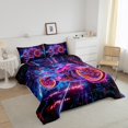 thumbnail image 3 of Erosebridal Dirt Bike Bedding Twin Comforter Set,Neon Motorcycle Down Comforter,Gradient Decor,Reversible,Lightweight,2 Piece, 3 of 7