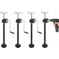 thumbnail image 1 of 4-Pack RV Slide Out Support Jacks,Heavy Duty Steel Camper Stabilizer Jacks Support Up to 20,000 Lb,Adjustable 21"-34" Height by Power Drill & Hand Crank, 1 of 8