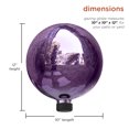 thumbnail image 3 of Alpine Corp GLB292PL Electric Purple Glass Gazing Globe - 2 Pack, 3 of 5