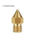 thumbnail image 1 of Workhe 3D Printer Nozzle Brass Extrude Head Mini Portable Brass Nozzle Firm Printer Thread, 0.6mm/1.75mm, 1 of 9