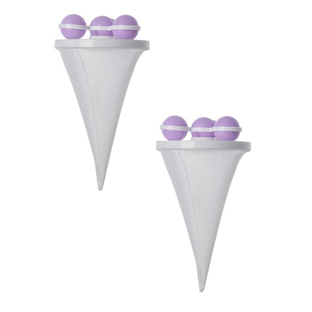 Oleegame 2PC Washing Machine Float Filter Bag Filter Hair Remover Cleaning Decontamination Laundry Ball Clothes Wash Ball Purple