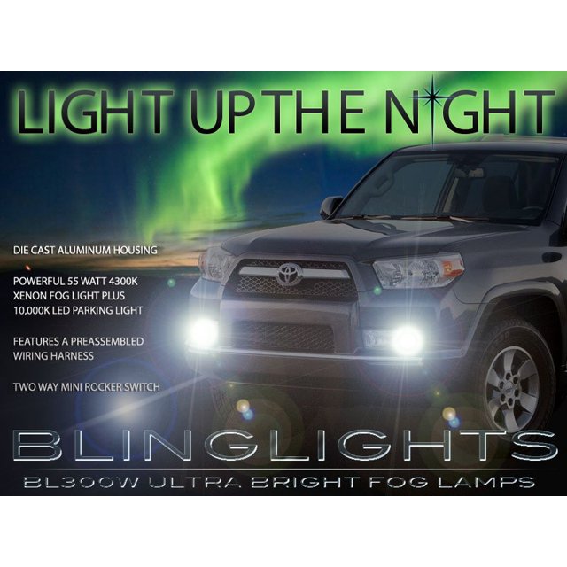 For 2010 2011 2012 2013 Toyota 4Runner Fog Lamp Light Kit Xenon Foglamps