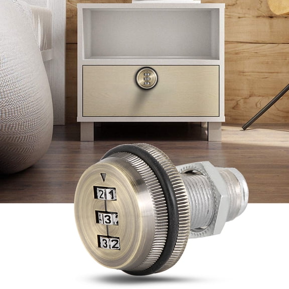 Password Mailbox Cabinet Lock 3-Digit Password Lock, Password Lock, Easy Installation Wooden Cabinet for Mail Box Staff Cabinet Home Locker Factory Gold,Cyan,Black Ruthenium