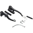 thumbnail image 2 of MYG for Aluminum Alloy V Brake Set Front Rear Mountain Bike Cycling Brakes with Curved Rods Rubber Covers Screws Gaskets 110mm Length 3/4 Ring Spring, 2 of 10