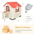 thumbnail image 2 of Gymax Kid's Playhouse Games Cottage w/ 7 PCS Toy Set & Waterproof Cover Pink, 2 of 10