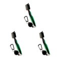 thumbnail image 4 of Redempat Stainless Steel Golf Club Brush Portable Solid Color Shoe Brushes Green Lidless 3Set, 4 of 6