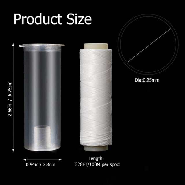 Bobine de Fil Élastique à Haute Résistance avec Distributeur en Plastique, Ligne d'Appât Solide