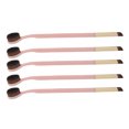 thumbnail image 4 of 5pcs Toothbrush Foundation Brush Pink Handle Soft Double Ended Makeup Eyeshadow Brush Cosmetic Tool, 4 of 14