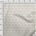 thumbnail image 3 of oneOone Georgette Viscose White Fabric Geometric Craft Projects Decor Fabric Printed By The Yard 42 Inch Wide, 3 of 4