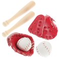 thumbnail image 1 of CNKOO 2 Sets Mini Glove Baseball Bat and Ball Set Simulation Props Miniatures Sports Accessories, 1 of 8