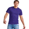 thumbnail image 1 of Hanes T-Shirt en Coton à Manches Courtes pour Hommes, 2TG, Violet, 1 of 1