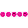 thumbnail image 2 of Fluorescent Pink Happy Face Stickers | 0.75" Inch Round | 500 Pack, 2 of 2