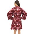 thumbnail image 3 of Bimba Kimono à Imprimé Floral pour Femmes en Popeline de Coton, Tenue de Nuit de Mariée, Couvre-Maillot - 18, 3 of 5