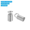 thumbnail image 4 of Unique Bargains Cord End Caps, 100Pcs 4x9mm Metal Spring Coil End Tips Crimp Terminators Caps Silver Tone, 4 of 5