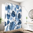 thumbnail image 4 of Rideau de Douche Imperméable Imprimé Stéréoscopique Tropical Jungle Botanique Feuille Fleur Saison Polyester Rideau de Douche avec Crochets, 4 of 6
