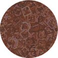 thumbnail image 1 of Ahgly Tapis Rond Lavable en Machine Intérieur Transitionnel Marron Sienne, 8 Pieds Rond, 1 of 7