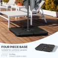thumbnail image 4 of Outsunny 4 Piece Umbrella Base Stand w/ U Locking, Black, 4 of 10