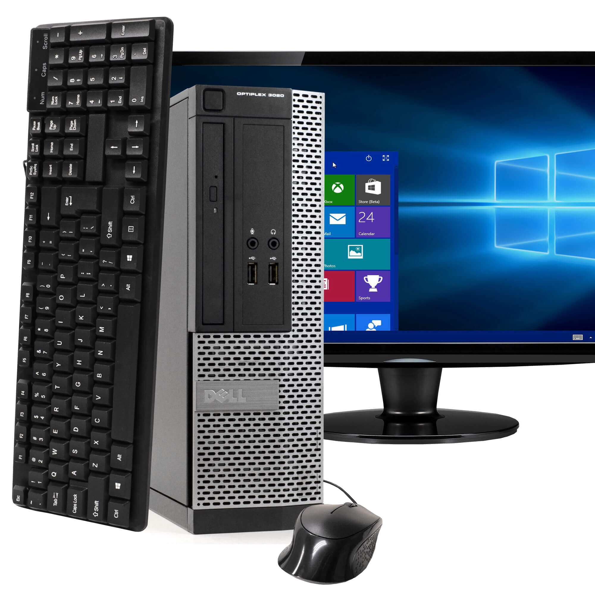 Dell OptiPlex 3020 Desktop Computer PC, 3.20 GHz Intel i5 Quad Core Gen 4, 8GB DDR3 RAM, 2TB Hard Disk Drive (HDD) SATA Hard Drive, Windows 10 Professional 64bit Refurbished