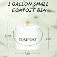 thumbnail image 2 of Kitchen Compost Bin for Kitchen Countertop, 1Gallon Compost Bucket for Kitchen with Lid, White, 2 of 6