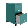 thumbnail image 4 of 18" 2 Drawer Mobile Smart Vertical File Cabinet, Teal, 4 of 4