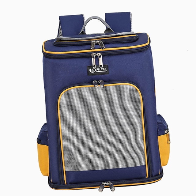 Sac de Transport pour Animaux Pliable Rembourré Léger pour Maison Extérieur Randonnée Jaune