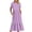 Purple, variant on FcBaudy Short Sleeve Round-Neck Mid-Calf Dress,Summer Dresses for Women Women's Summer Casual Short Sleeve Crewneck Dress Casual Flowy Tiered Maxi Beach Dress With Pockets lady imitate cotton dress