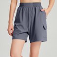 thumbnail image 1 of Styesk Shorts pour Femmes Femmes Été Mode Uni Décontracté Taille Élastique Demi-Short, 1 of 9