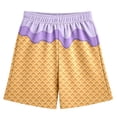 thumbnail image 4 of MIASHUI Garçons Filles Shorts à Imprimé Graphique Confortables d'Été Décontractés pour la Plage, Violet, 3-4 Ans, 4 of 4