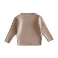 thumbnail image 1 of RKSTN Chandail Garçon Unisexe Couleur Unie Col Rond Manches Longues Chandail Décontracté Mode Tricot Simple Chandail Chaud Haut Style Automne Hiver, 1 of 6