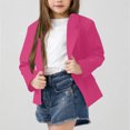 thumbnail image 2 of Veste Blazer pour Filles à Manches Longues, Col Rabattu, Couleur Unie, Formelle et Décontractée, Manteau d'Extérieur pour Jeunes Enfants, Automne Hiver, Garde-Robe, 2 of 5