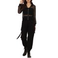 thumbnail image 2 of INSPIRE CHIC Ribbed Cuffs Jacket for Women Hoodie Mesh Bomber Jacket XL Black, 2 of 6