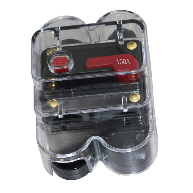 lionlar 100 Amp In Line DC Circuit Breaker Solar/Audio/Car/RV 100A/100AMP Fuse 12/24/32V