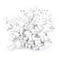 thumbnail image 2 of Quick Terminal, 100pcs Quick Splice Wire Terminals T-Tap Self-Stripping 10A 220V 2 Pin Push Quick Wire Cable Connector White Wiring Terminal Male Spade Disconnect Kit, 2 of 4