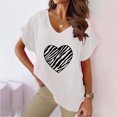 thumbnail image 1 of LSLJS Women V-neck Imprimé T- Mode Confortable Cadeaux Blouses Tops, pour Femme Women, 1 of 5